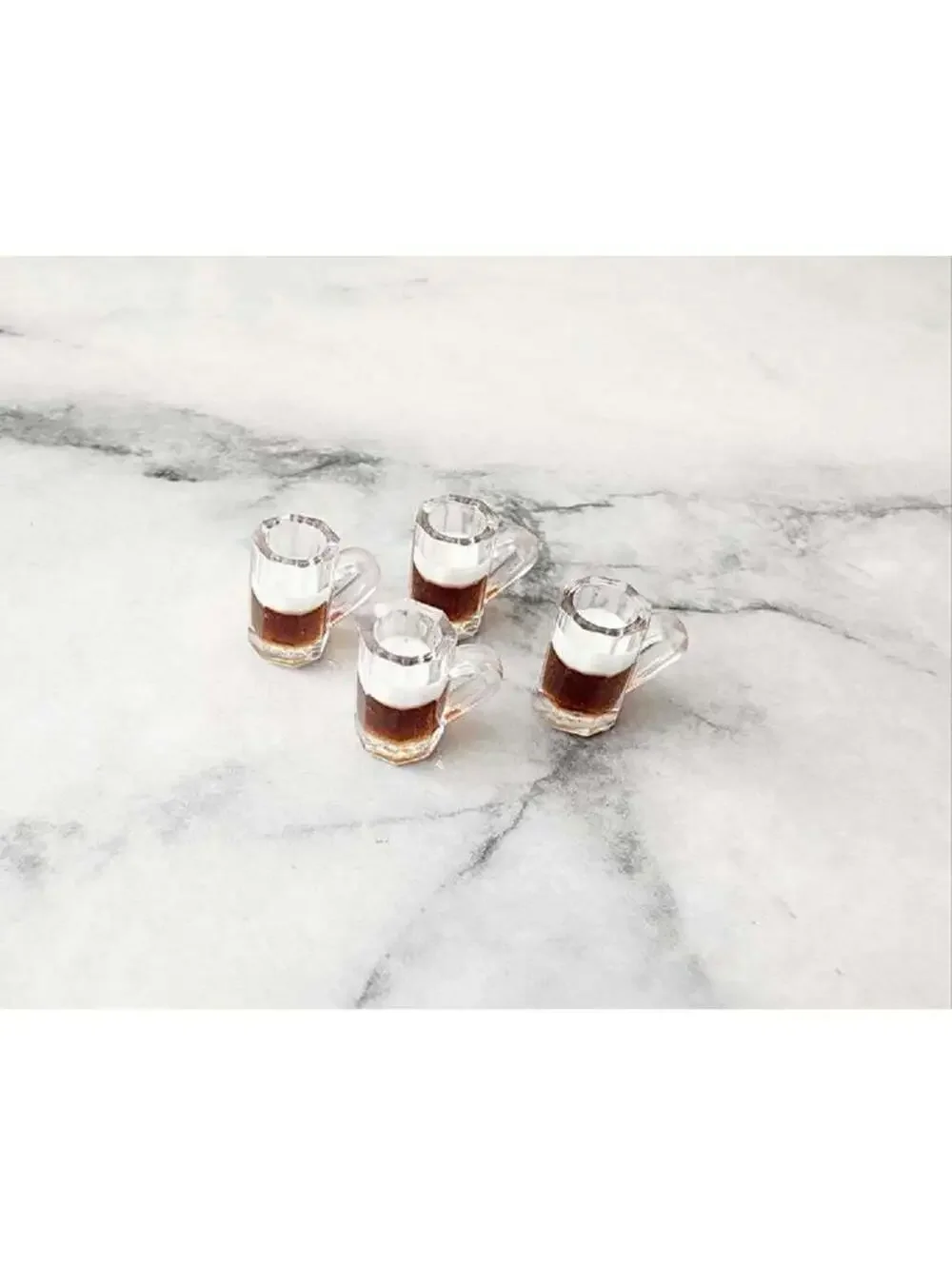Dollhouse Drinks Miniature Beer Mugs Dark Set